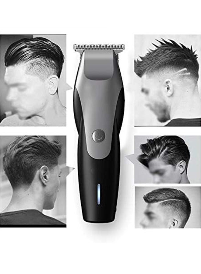 USB Electric Hair Clippers Men Rechargeable Cordless Close Cutting T-Blade Hair Trimmer with 3 Combs