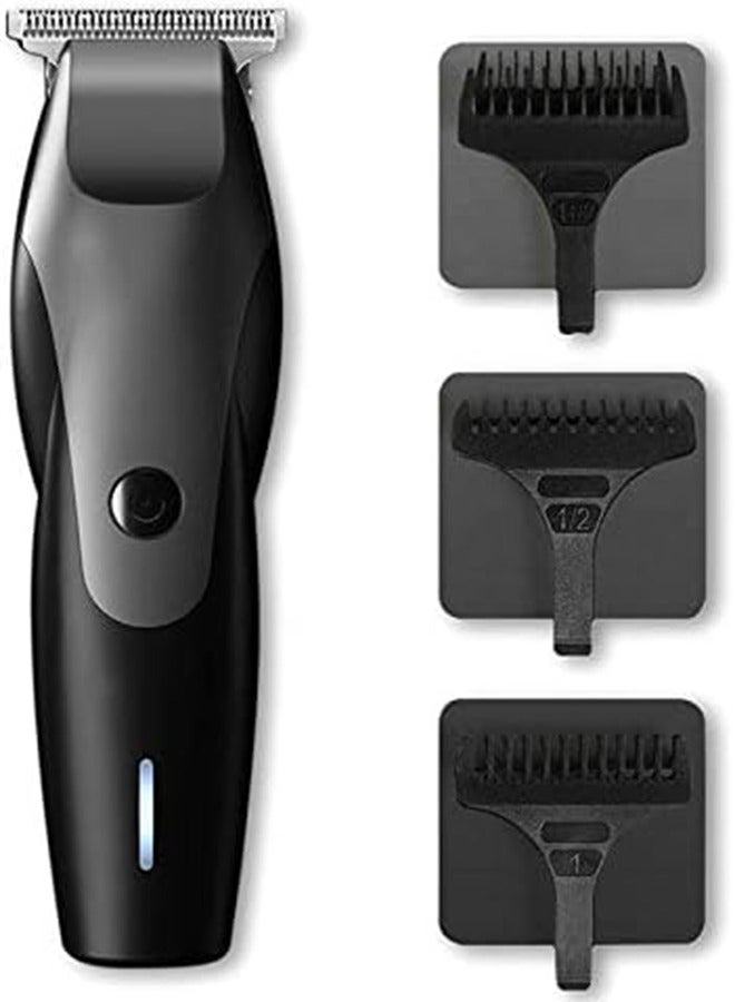 USB Electric Hair Clippers Men Rechargeable Cordless Close Cutting T-Blade Hair Trimmer with 3 Combs