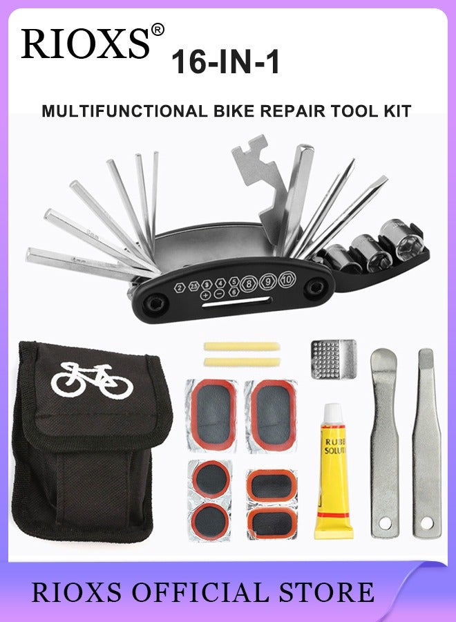 Multi-functional Bicycle Repair Tool Set Mountain Bike Tire Repair Tool Set Tyre Repair Combination Tool Kit