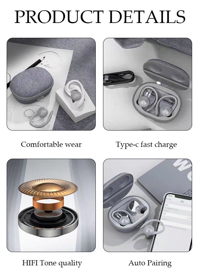 Wireless Earbuds Bluetooth 5.0 Headphones Wireless Charging Case Sports Ear Buds Touch Control LED Power Display Built-in Mic Headset Waterproof Earphones in-Ear for IOS and Android