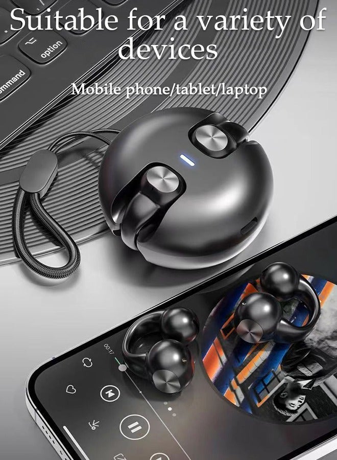 Bluetooth Headphones Wireless Earbuds Wireless Charging Case with lanyard Sports Ear buds with Earhook Premium Deep Bass Over-Ear Earphones for TV Phone Laptop