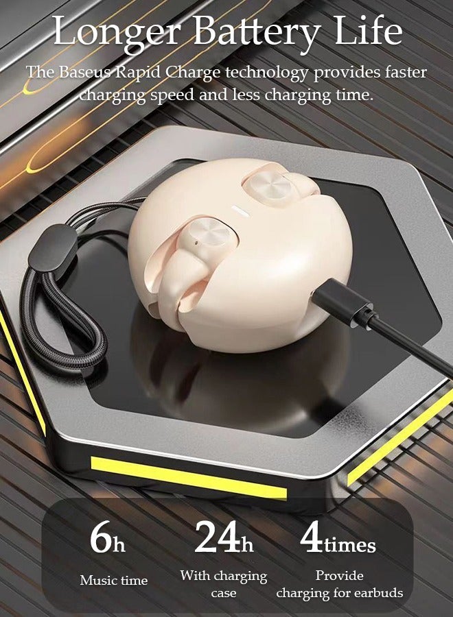 Bluetooth Headphones Wireless Earbuds Wireless Charging Case with lanyard Sports Ear buds with Earhook Premium Deep Bass Over-Ear Earphones for TV Phone Laptop