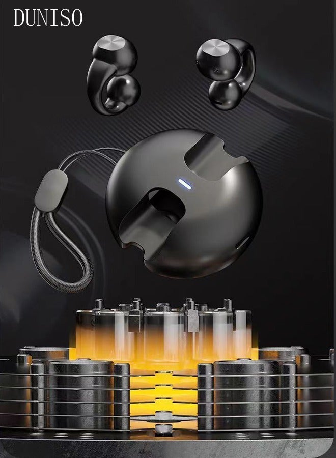 Bluetooth Headphones Wireless Earbuds Wireless Charging Case with lanyard Sports Ear buds with Earhook Premium Deep Bass Over-Ear Earphones for TV Phone Laptop