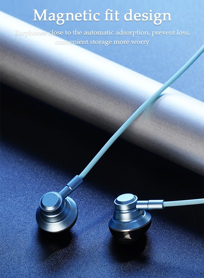 Wireless Neckband Headphones Bluetooth 5.0 Headphones for Phone Calls 200H Extra Long Playtime Wireless Stereo Neckband Earbuds Waterproof Earphones for IOS and Android