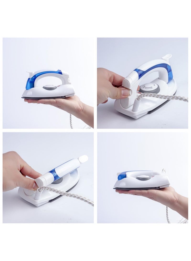 Portable Steam Iron For Clothes - Mini Handheld Non Stick Travel Iron