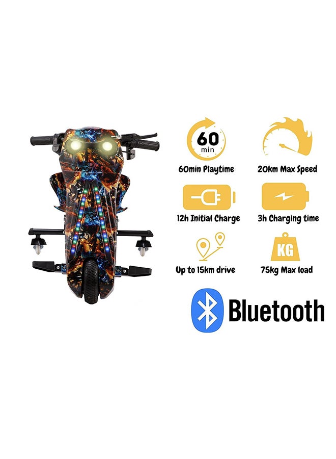 36V Drifting Scooter 3 Wheel Electric Scooter - 3 Driving Modes- Bluetooth- Speaker- Lights - Shock Absorber Safety Gears Speed Up To 20KM/h (MT143)