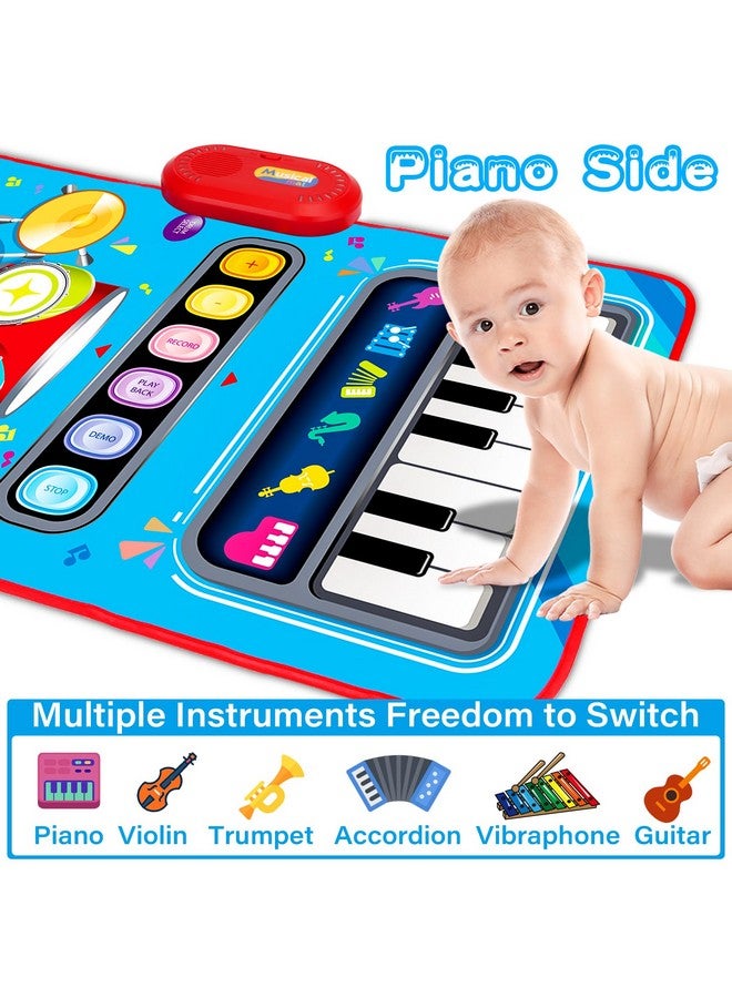 Baby Toys For 1 Year Old: Baby Musical Mat Toddler Toys Age 12 2 In 1 Piano Drum Babies Play Mat Infant Music Toy 1218 Months Babies Birthday Valentines Gifts For 1 2 3 Year Old Boys Girls