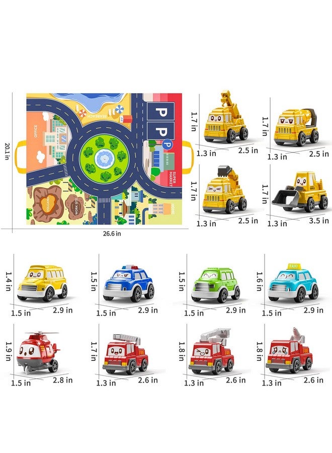 Toddler Pull Back Car Toys For 1 2 3 Year Old Boy Girl 12 Pieces Baby Toy Cars With Play Mat/Storage Bag Baby Toys 1218 Months Birthday Gifts For Toddler Toys Age 12