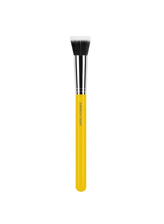 Professional Makeup Brush Studio Series 953 Duo Fiber Foundation With Soft Synthetic Fibers For Precise Application Of Foundation (Yellow 1Pc)