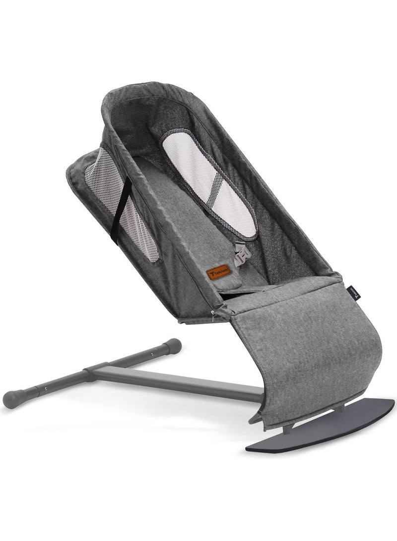 TEKNUM Baby Bouncer with Grab Toys - Dark Grey