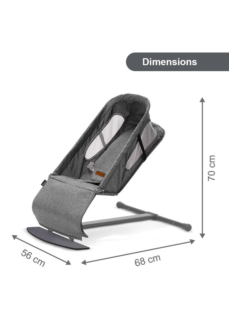 TEKNUM Baby Bouncer with Grab Toys - Dark Grey