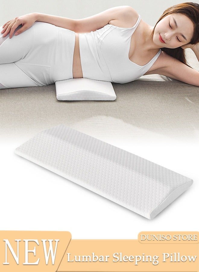 Lumbar Sleeping Pillow,Lumbar Support Pillow Memory Foam Pillow Suitable for Side, Back, and Stomach Sleepers, Helping to Alleviate Lower Back Pain Triangular Wedge Long Pillow