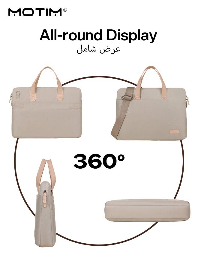 Laptop Bag 15.6 Inch for Women, Lightweight Computer Bag Shoulder Bag with Compartment Organizer, Waterproof Laptop Sleeve Case, Business Handbag Briefcase for 15.6 Inch Laptop