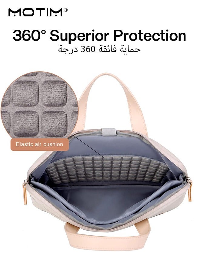 Laptop Bag 15.6 Inch for Women, Lightweight Computer Bag Shoulder Bag with Compartment Organizer, Waterproof Laptop Sleeve Case, Business Handbag Briefcase for 15.6 Inch Laptop