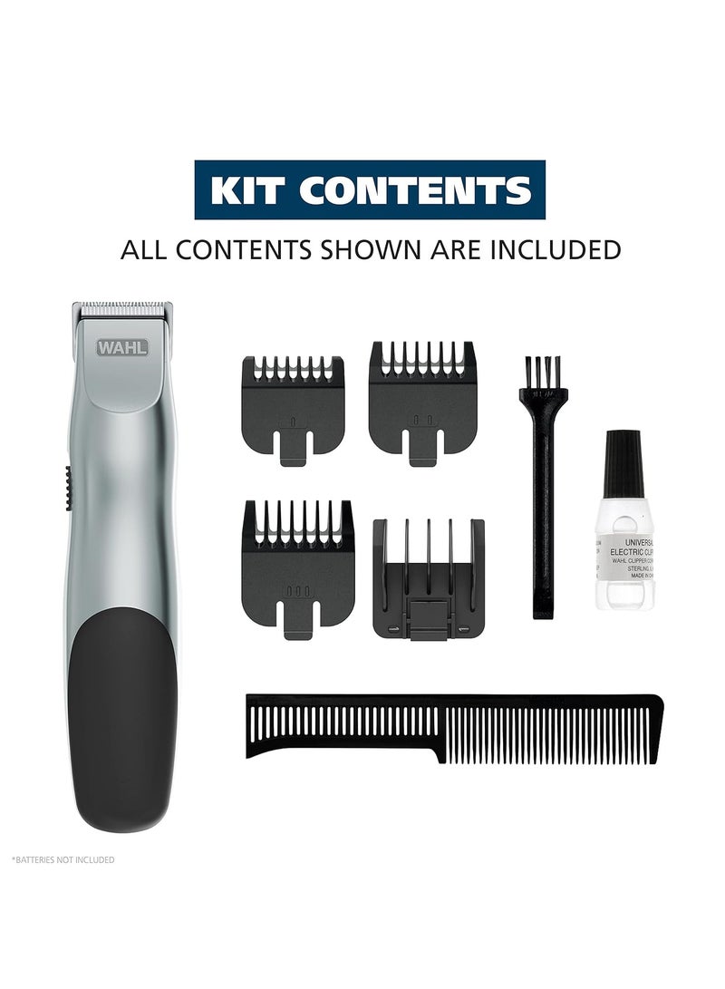 Groomsman Battery Operated Facial Hair Trimmer for Beard & Mustache Trimming Including Light Detailing and Body Grooming – Model 9906-717V