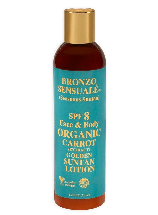 Spf 8 Sunscreen Deep Golden Tanning Organic Carrot Lotion 8.5 Ounces