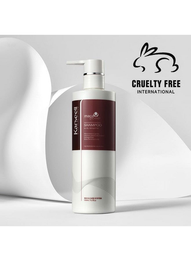 Argan Oil Shampoo Herbal Extract Moisturizing Deep Repair Smooth Shampoo For Dry And Damaged Hair 16.9Oz 500Ml