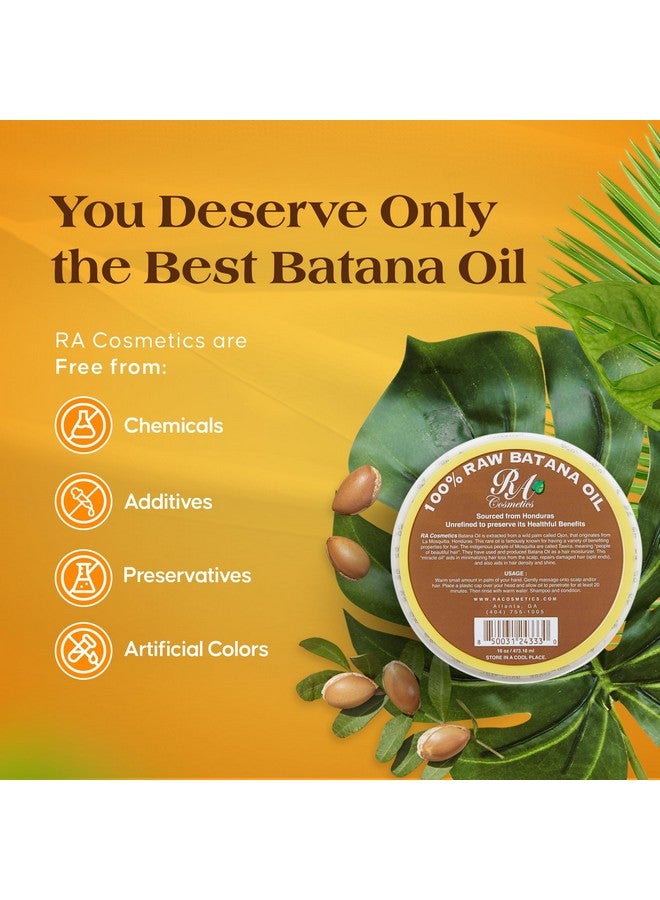 100% Natural Unrefined Batana Hair Oil Sourced From Honduras 16 Oz