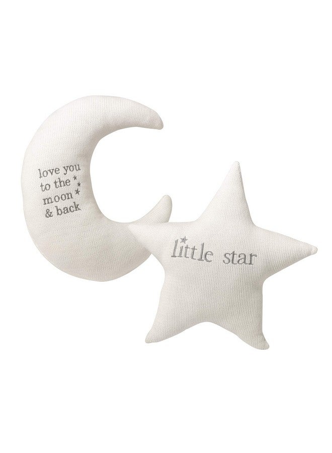 White Star And Gray Moon Nursery Pillow Set