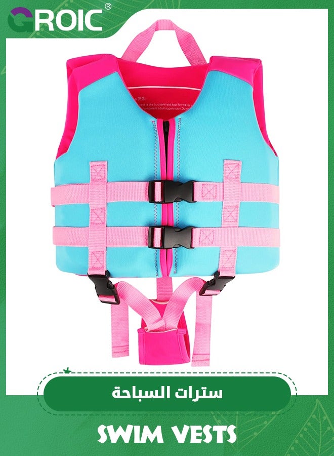 Kids Swim Vest, Toddler Float Jacket for 55-62lbs Boys Girls,  Buoyancy Swimsuit with Dual Adjustable Safety Straps for Pool, Beach and Boating, Children Learn to Swim, Easy On and Off