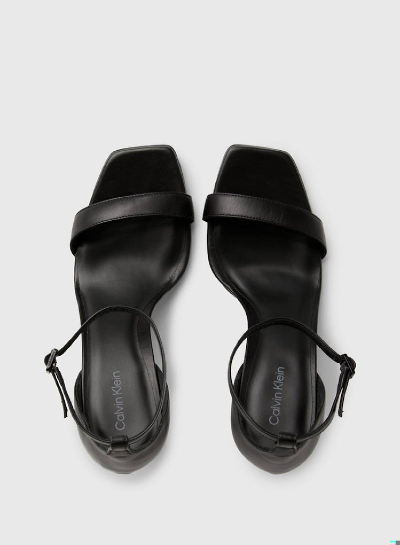 Leather Stiletto Sandals