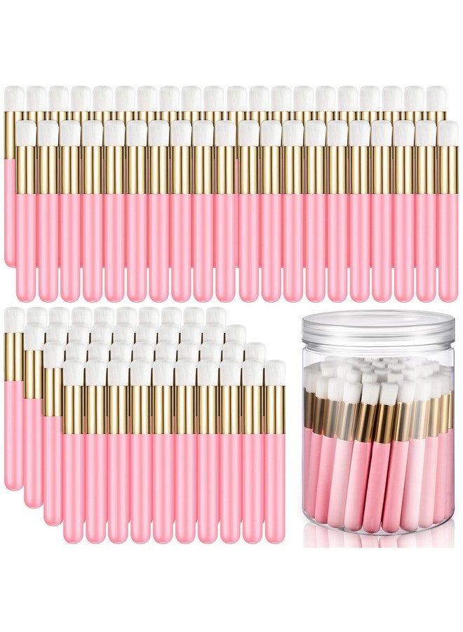 100 Pieces Lash Cleansing Bath Brushes With Container Eyelash Extension Cleanser Brushes Lash Cleaner Brush Lash Shampoo Brushes For Eyelash Extensions Prolong Lash Cleanser Supplies Pink