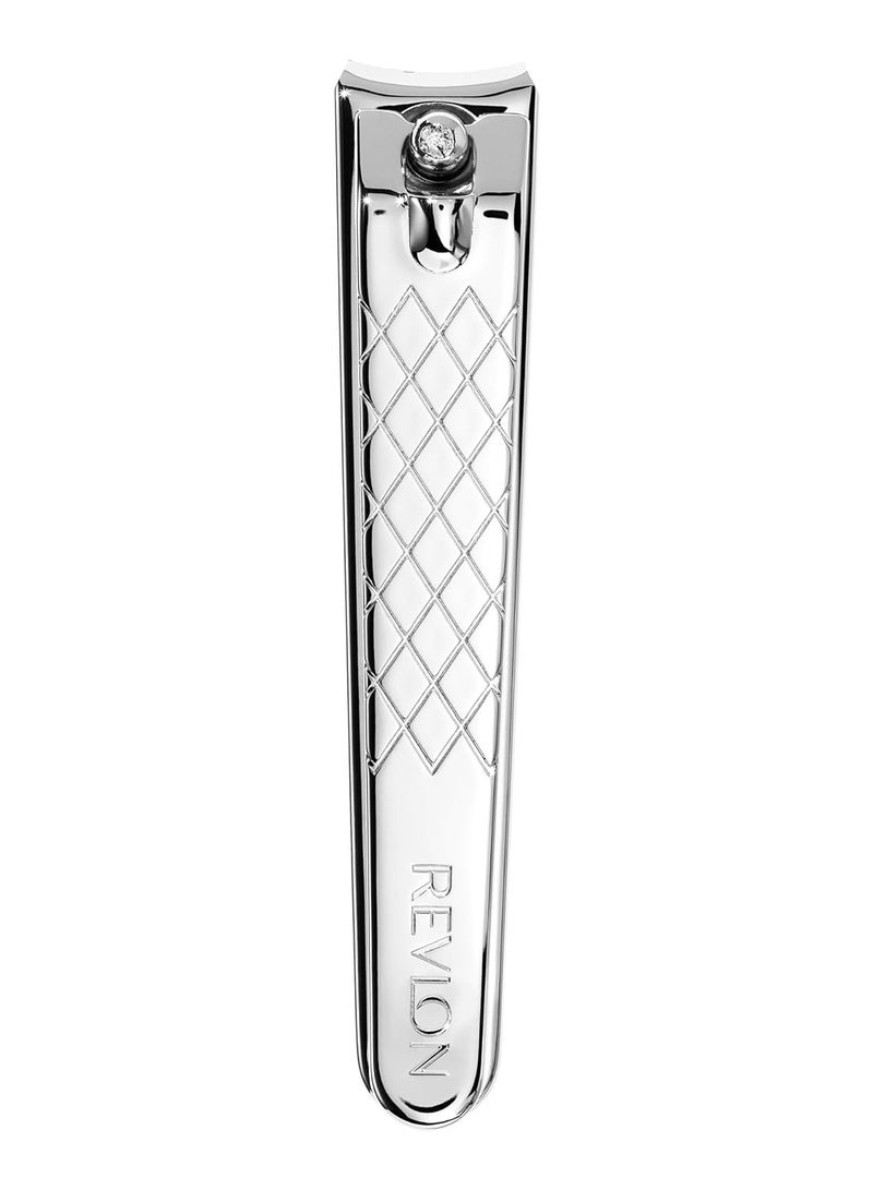 Nail Clipper, Gifts For Men & Women, Stocking Stuffers, Nail Care Tools, Curved Blade & Foldaway Nail File For Trimming & Grooming, Easy To Use (Pack Of 1) Silver