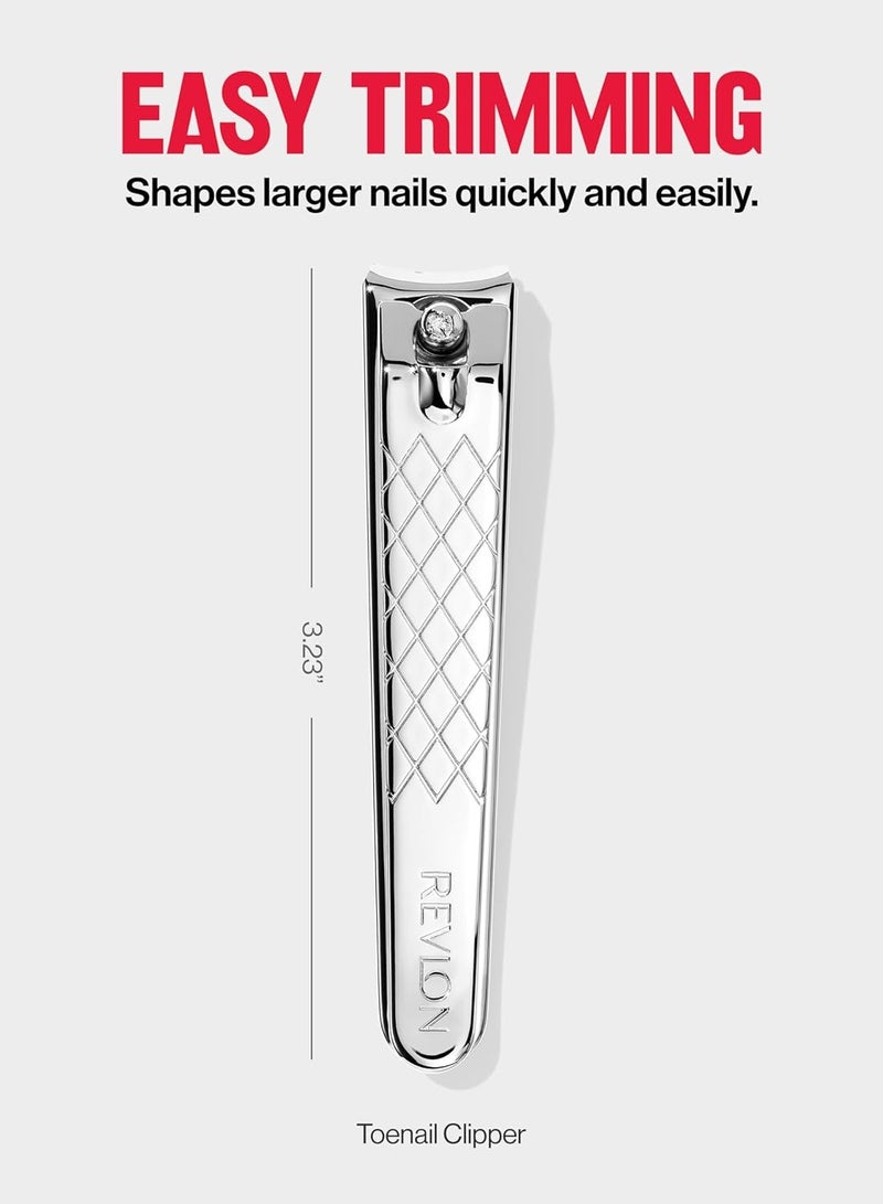 Nail Clipper, Gifts For Men & Women, Stocking Stuffers, Nail Care Tools, Curved Blade & Foldaway Nail File For Trimming & Grooming, Easy To Use (Pack Of 1) Silver