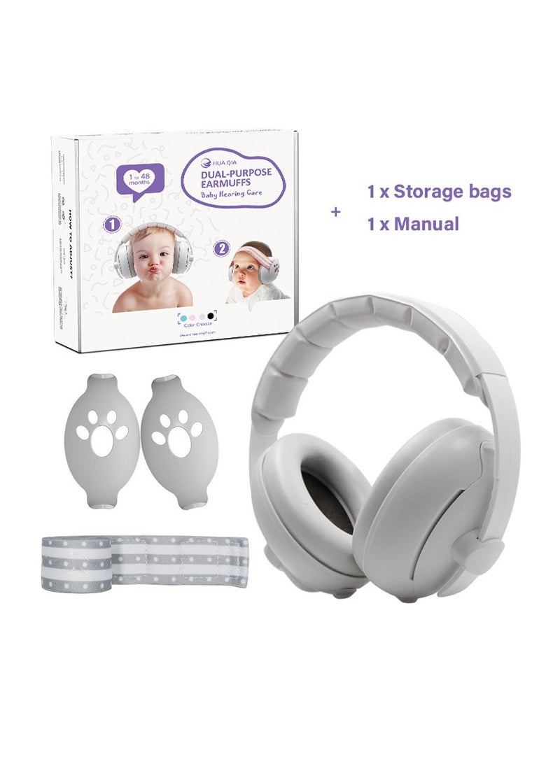 Baby Earmuffs Dual-purpose Head-mounted Noise-proof Sleeping Children's Outdoor Noise Reduction Earmuffs