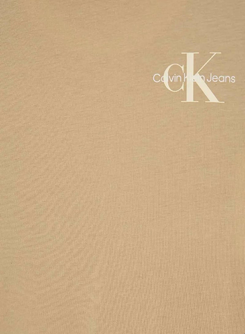 Kids' Logo T-Shirt - Cotton jersey, Beige