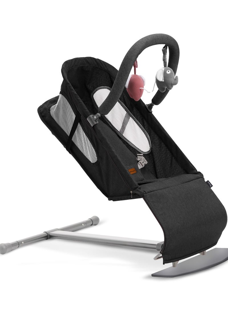 TEKNUM Baby Bouncer with Grab Toys - Black