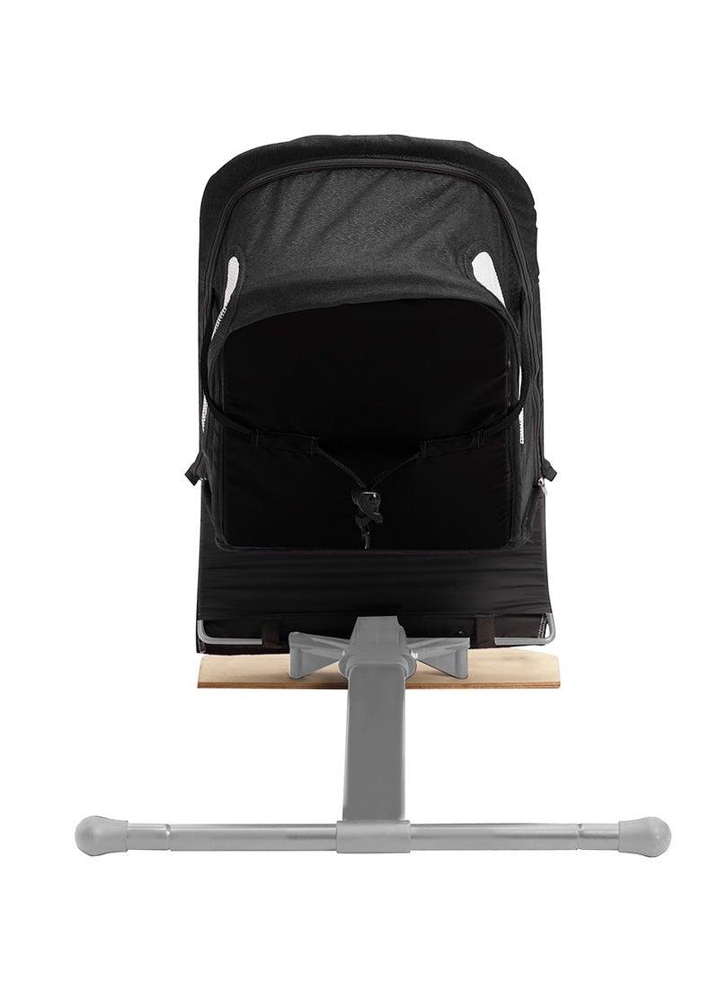 TEKNUM Baby Bouncer with Grab Toys - Wooden Black