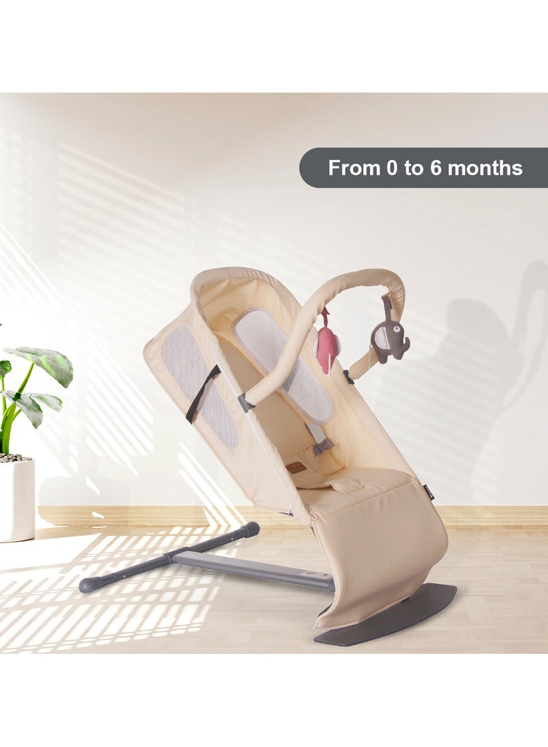 TEKNUM Baby Bouncer with Grab Toys - Ivory