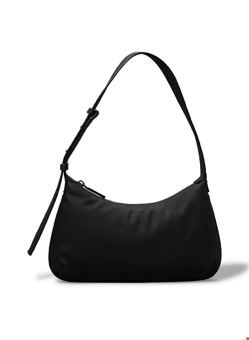 Women's Shoulder Bag - Faux Leather, Black