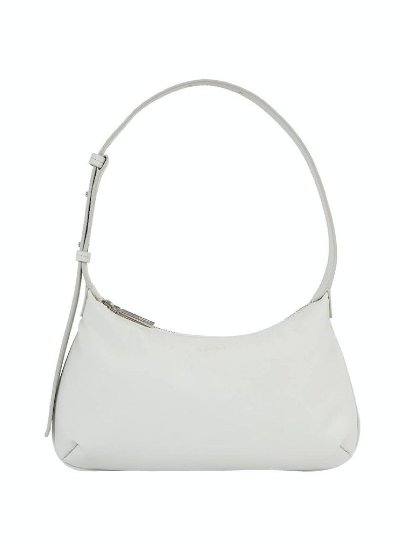 Women's Shoulder Bag - Faux Leather, White