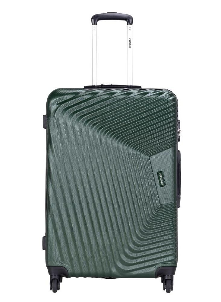 ABS Hardside 3 Piece Trolley Luggage Set  Spinner Wheels with Number Lock 20/24/28 Inches   Dark Green