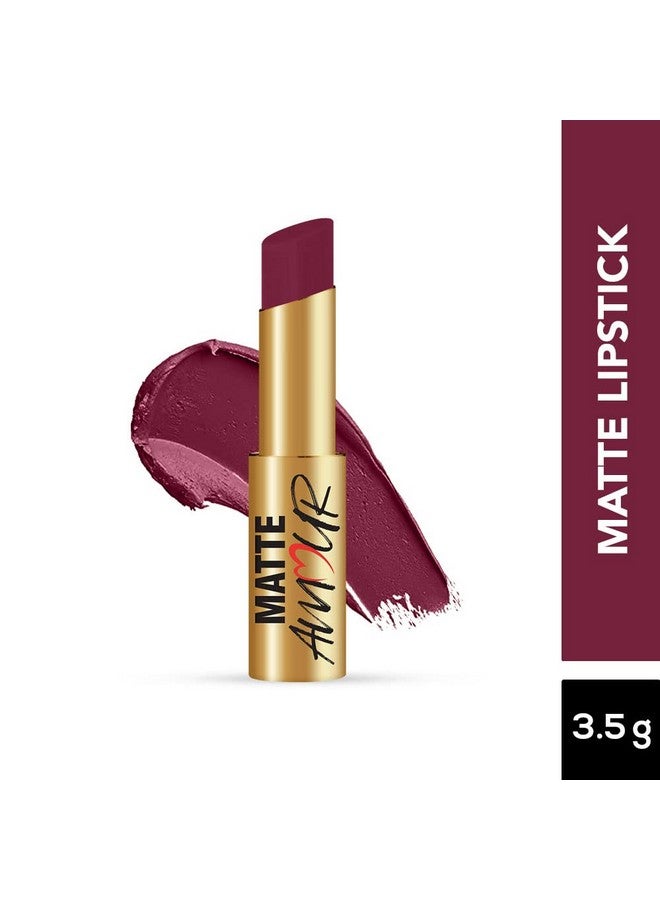 Matte Amour Matte Lipstick Lightweight Longwear Lipsticks Matte Finish High Coveragehighly Pigmented Cruelty Freeparaben Freevegan (3.5G Self Love 10)