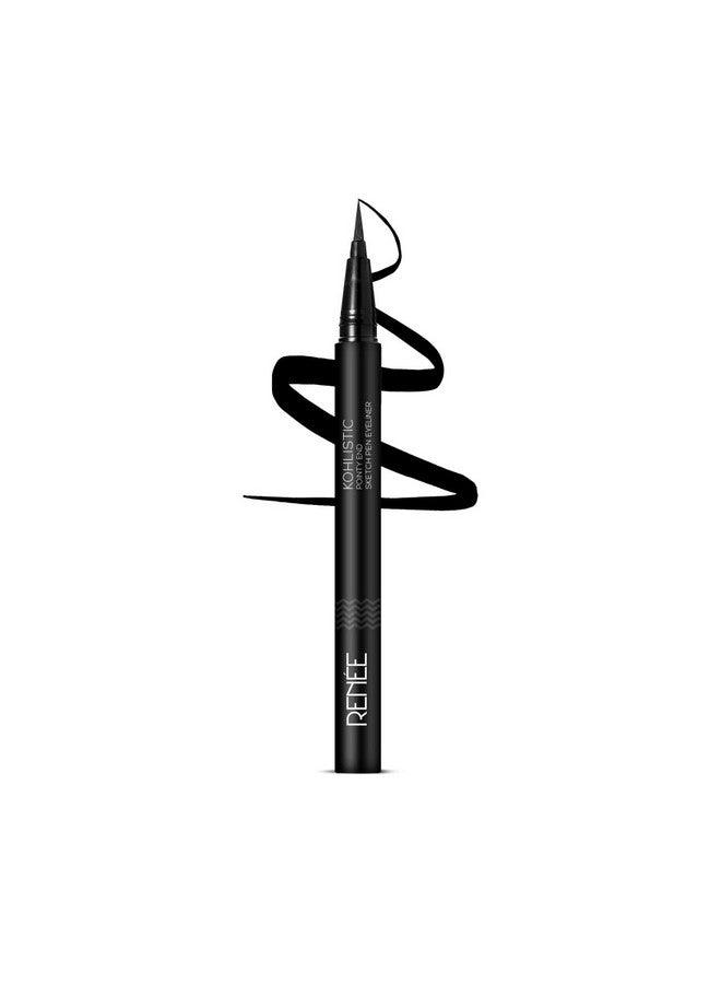 Pointy End Sketch Pen Eyeliner Black 1.5 Ml Matte Light Weight Smudge Proof Water Resistant Highly Pigmented Long Lasting With One Stroke Application Formula