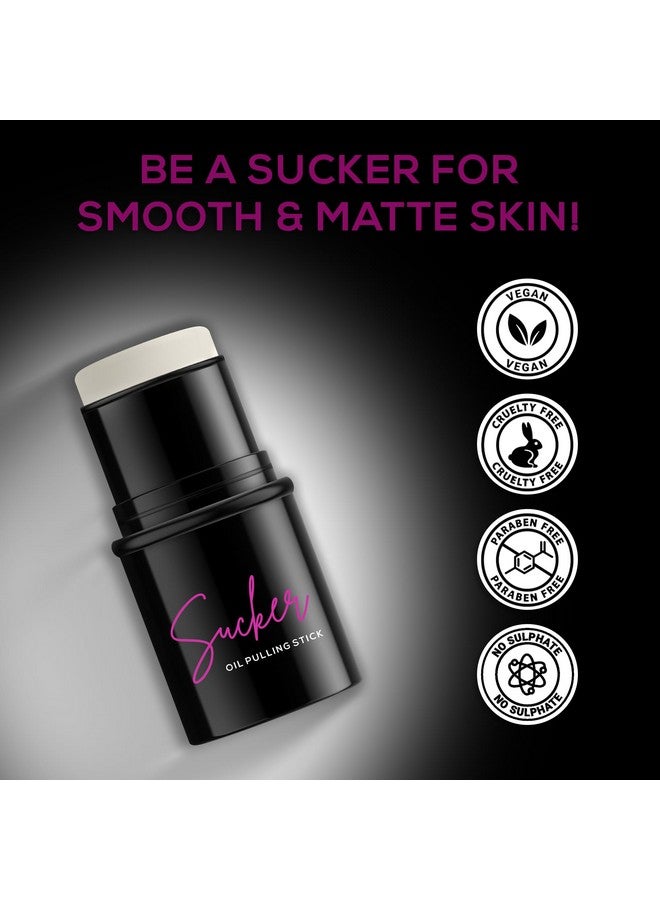 Sucker Oil Pulling Primer Stick 5Gm Instantly Mattifies & Smoothens Skin Texture Enriched With Cocoa Butter Argan & Macadamia Oil Reduces Shine Due To Excess Oil Blurs Pores & Fine Lines