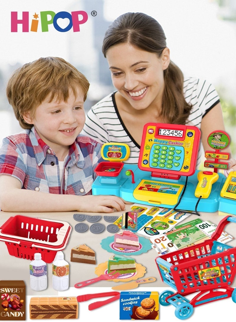 Supermarket Playset for Kids,Mimics Real Life Shopping Experience,Supermarket Checkout Toy,Ideal Pretend Play Gift for Kids