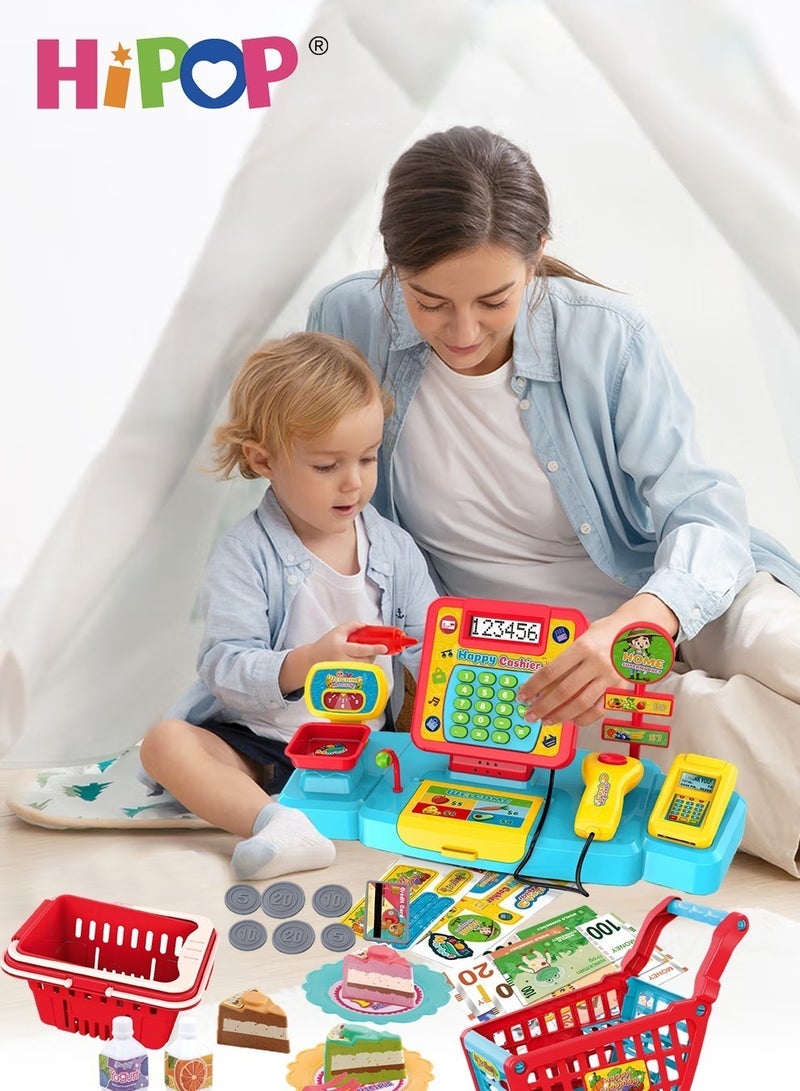 Supermarket Playset for Kids,Mimics Real Life Shopping Experience,Supermarket Checkout Toy,Ideal Pretend Play Gift for Kids