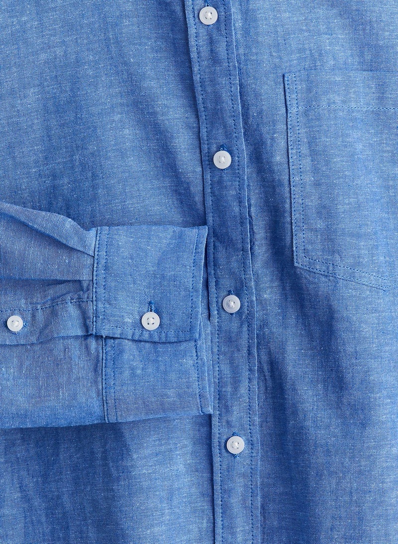 Linen-Blend Shirt