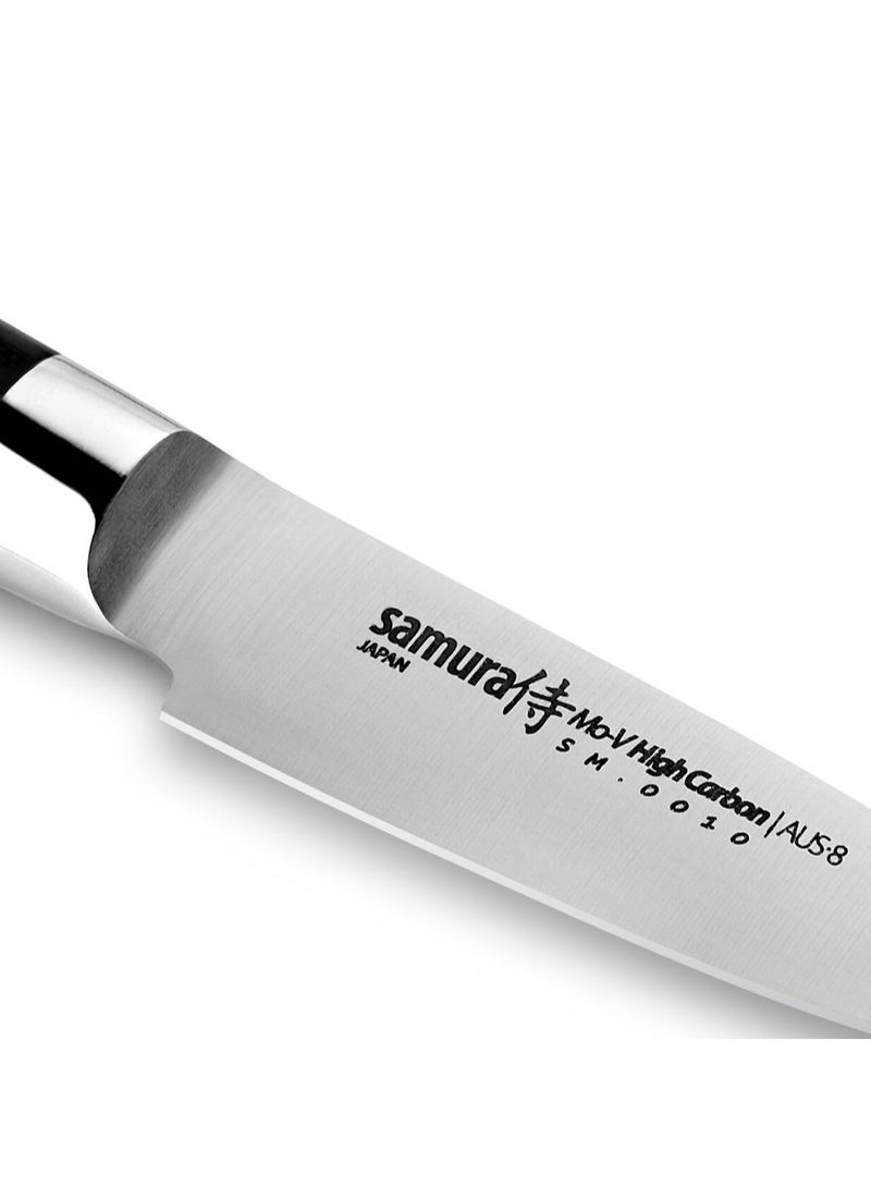 Samura MO-V Paring Knife | 3.5 Inch Blade | G-10 Handle with Stainless Steel Bolster | Single-Layer Molybdenum-Vanadium Steel | Precision Cutting | Corrosion Resistant