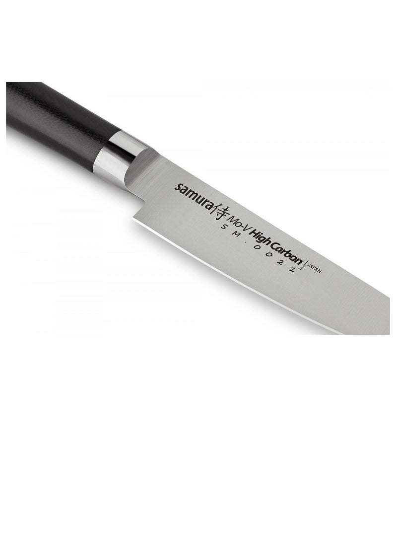 Samura MO-V Utility Knife | 5 Inch Blade | G-10 Handle with Stainless Steel Bolster | Single-Layer Molybdenum-Vanadium Steel | Precision Cutting | Corrosion Resistant