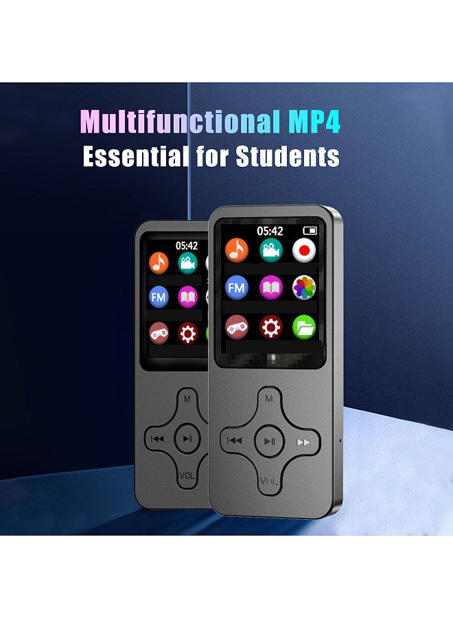 Mp3 Mp4 Player with BT4.0 Digital Screen with Speaker Portable HiFi Sound Student Player Walkman Player Digital Music Player with FM Radio Recorder E-book