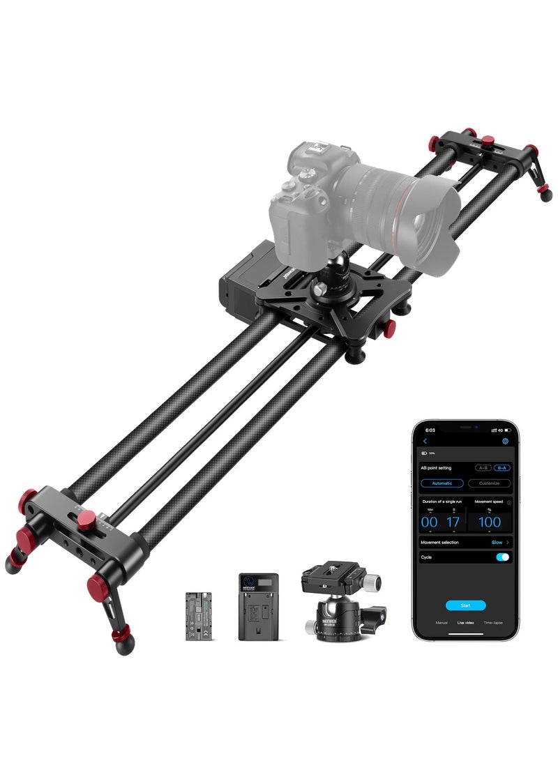 NEEWER ER1 120CM CARBON FIBER MOTORIZED CAMERA SLIDER WITH APP CONTROL & REMOTE