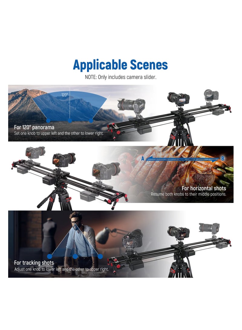 NEEWER ER1 120CM CARBON FIBER MOTORIZED CAMERA SLIDER WITH APP CONTROL & REMOTE