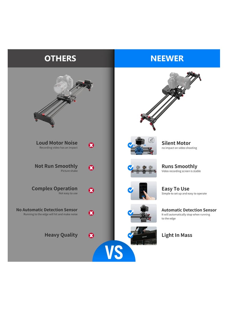 NEEWER ER1 120CM CARBON FIBER MOTORIZED CAMERA SLIDER WITH APP CONTROL & REMOTE