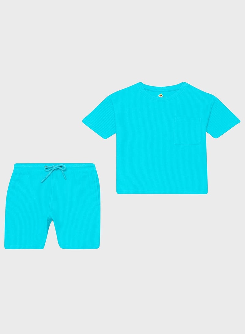 Kids Pocket T-Shirt And Shorts Sets