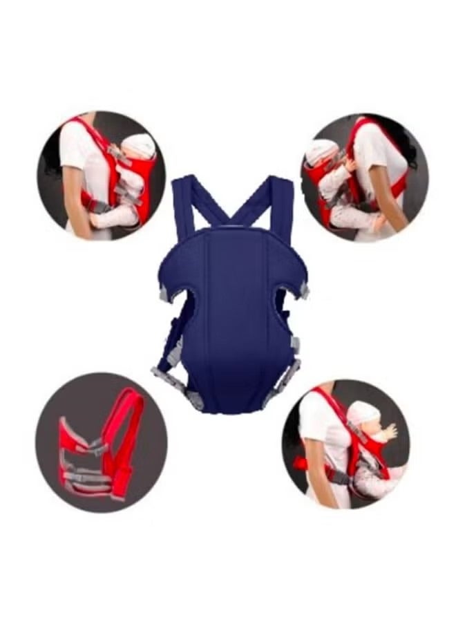 3-In-1 Kids Adjustable Carrier With Comfortable Hip Seat And Buckle Strap - Blue